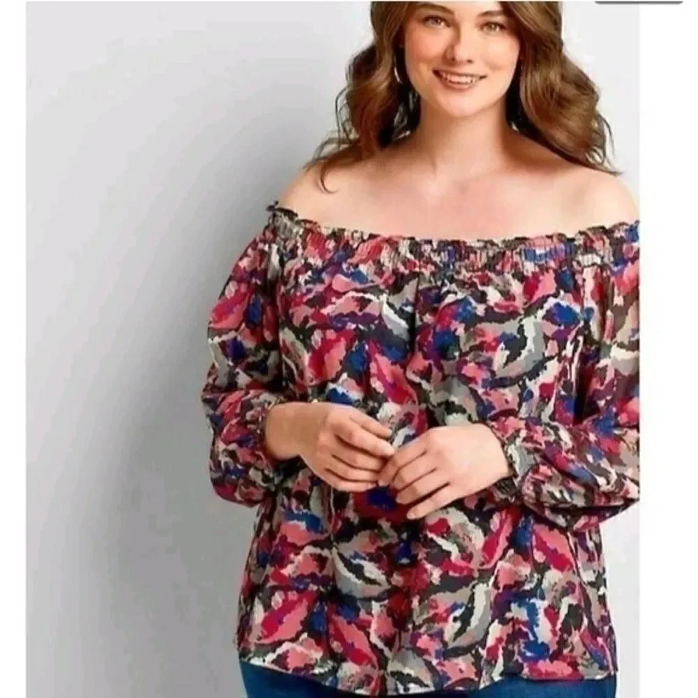 NWT LANE BRYANT Off The Shoulder Blouse